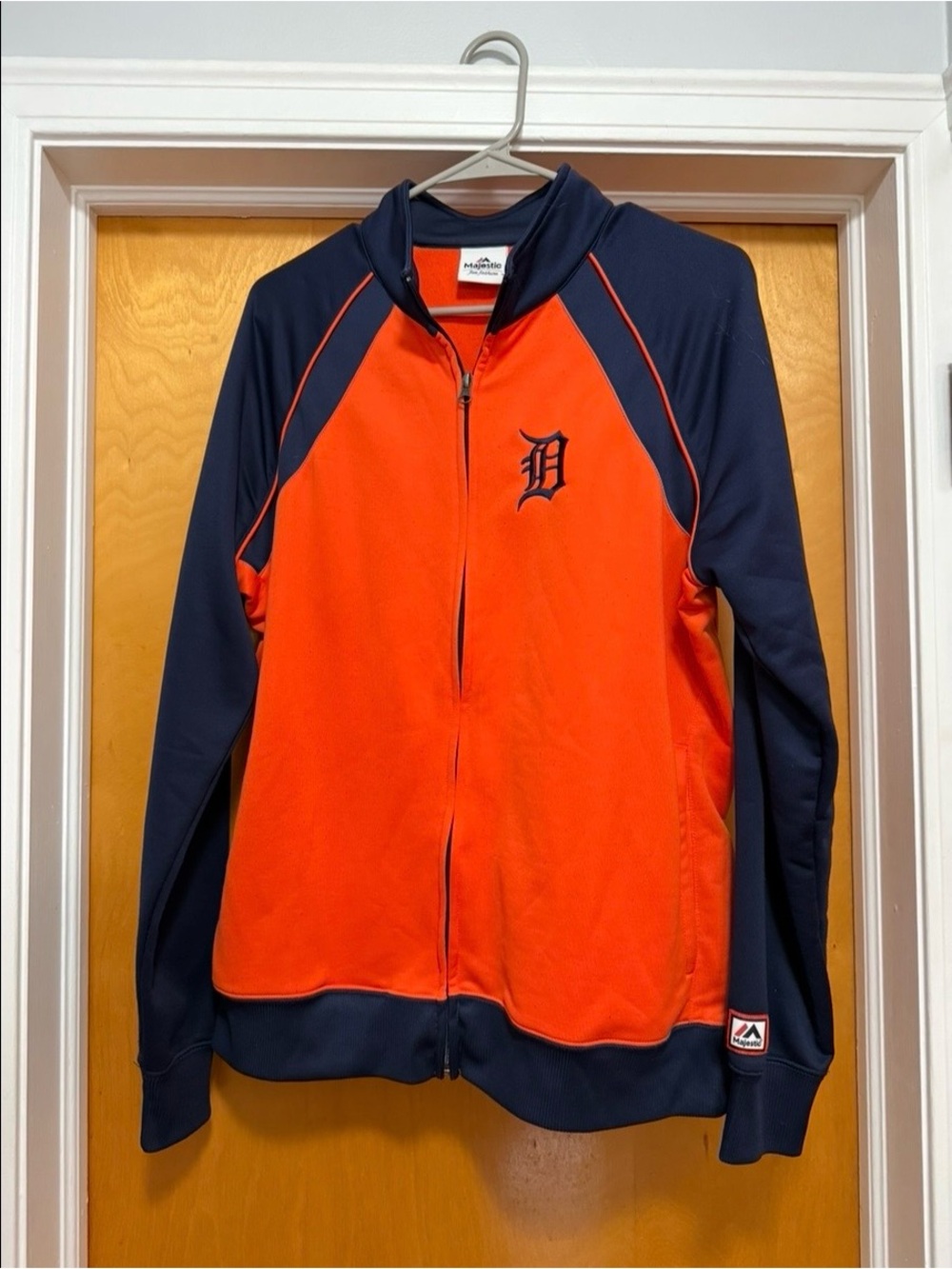 Majestic Orange & Navy Full-Zip Performance Jacket
